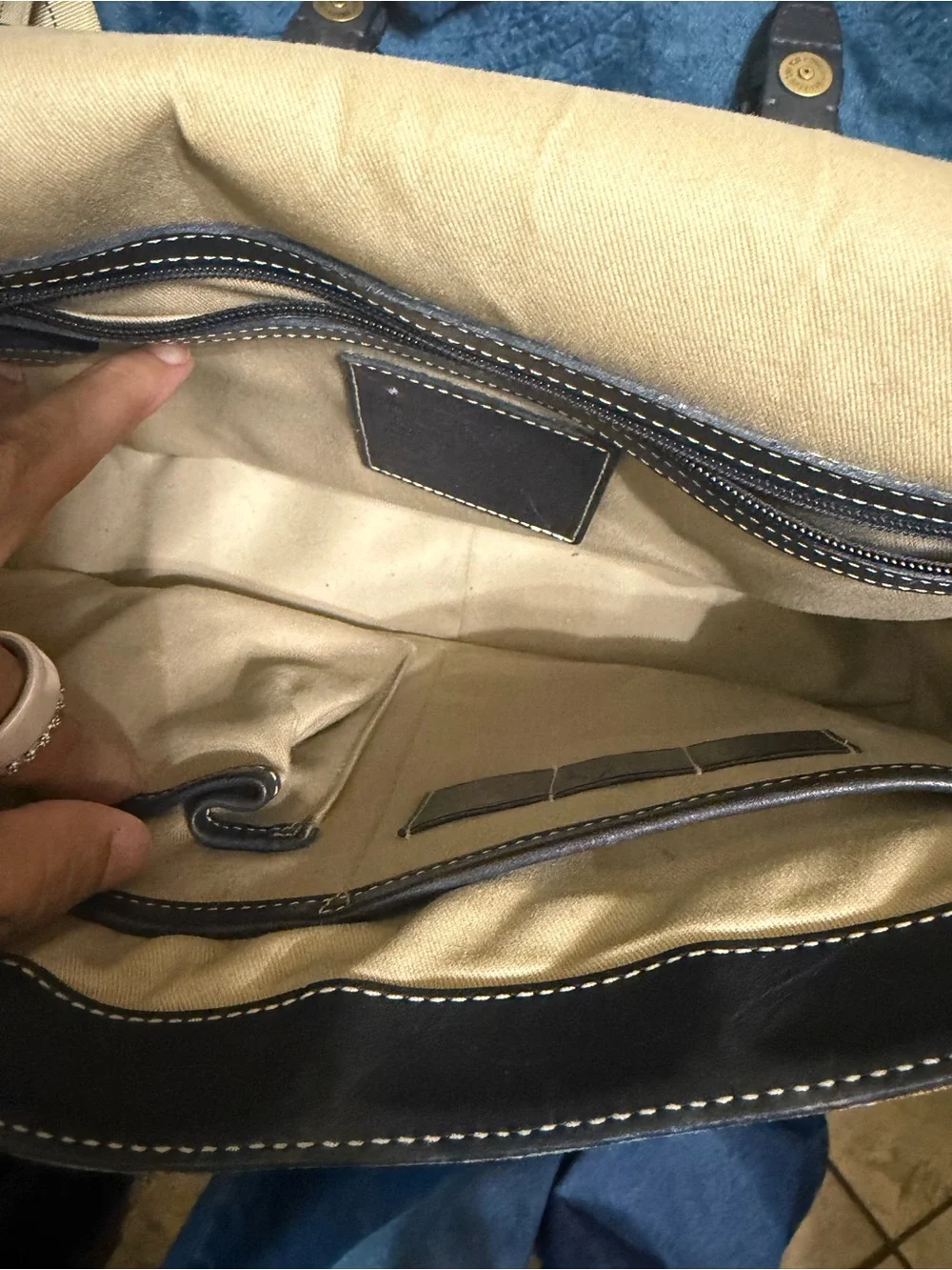 Coach Heritage Stripe Map Bag